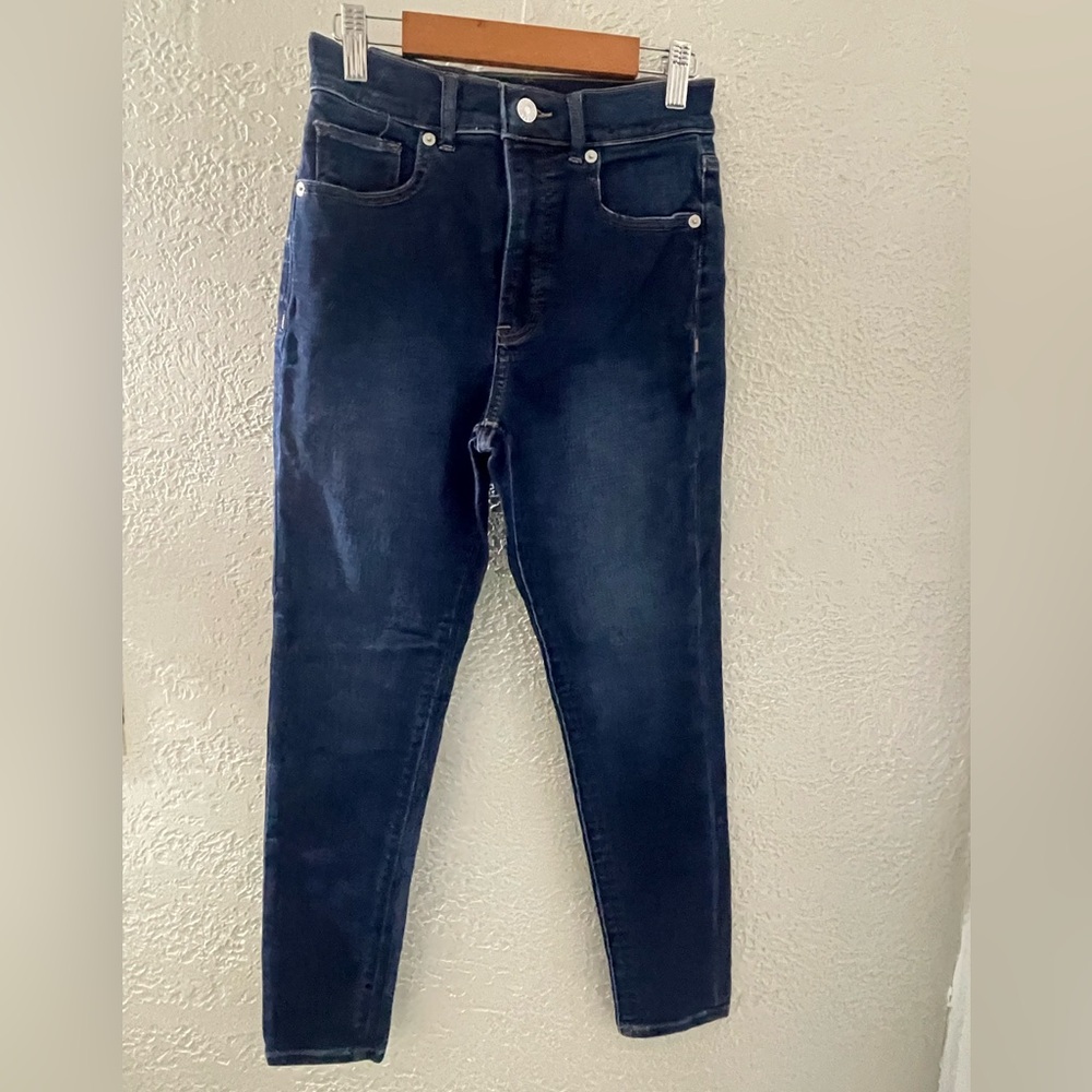 Express Women’s Dark Blue Skinny Jeans Size‎ 0 Short Inseam 25”